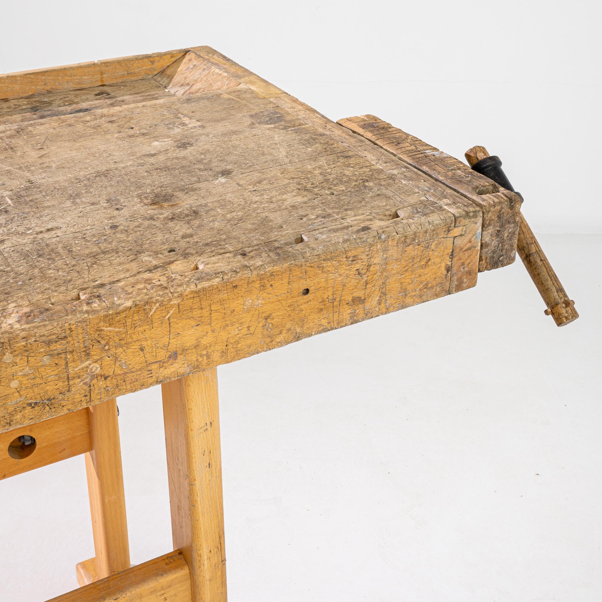 Metal Antique Central European Carpenter’s Bench