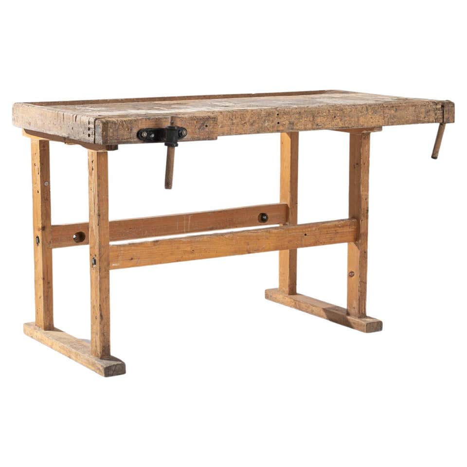 Antique Carpenter's Workbench, Solid Wood, German at 1stDibs ...