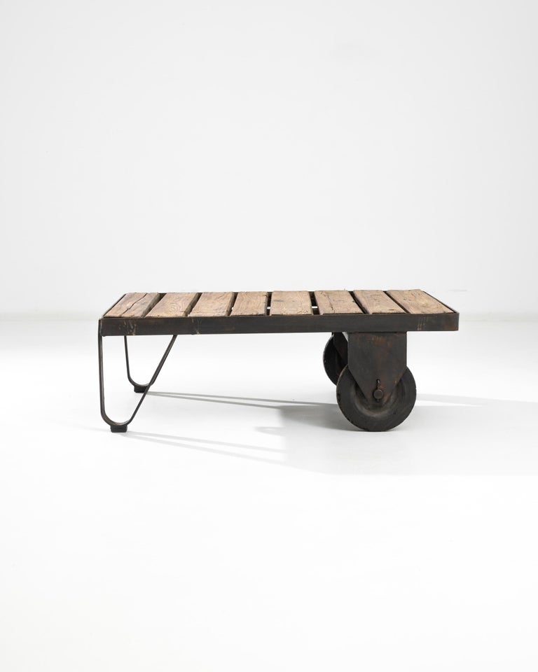 Antique Central European Industrial Cart Coffee Table For Sale at 1stDibs