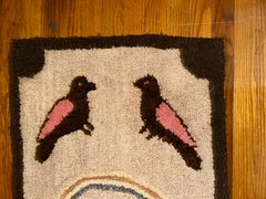 Antique Central Pennsylvania (Berks County) Folk Art Hooked Rug - W7784