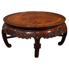 Antique Centre Coffee Table, Chinese, Burr Walnut, Low, Early 20th Century, 1920