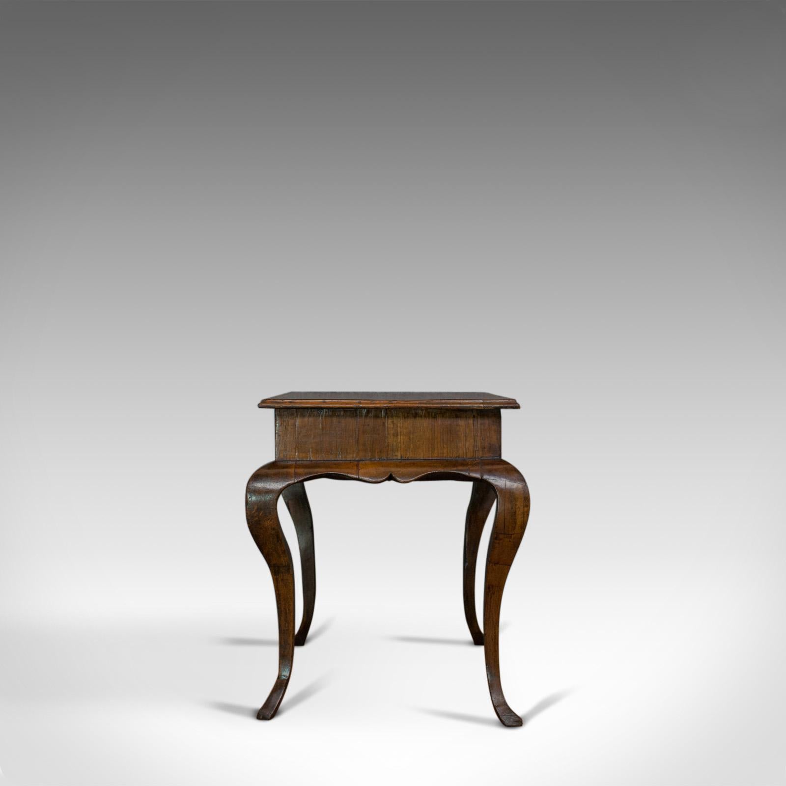 Dutch Colonial Antique Centre Table, Flemish, Mahogany, Oak, Occasional, Dutch, 18th Century For Sale
