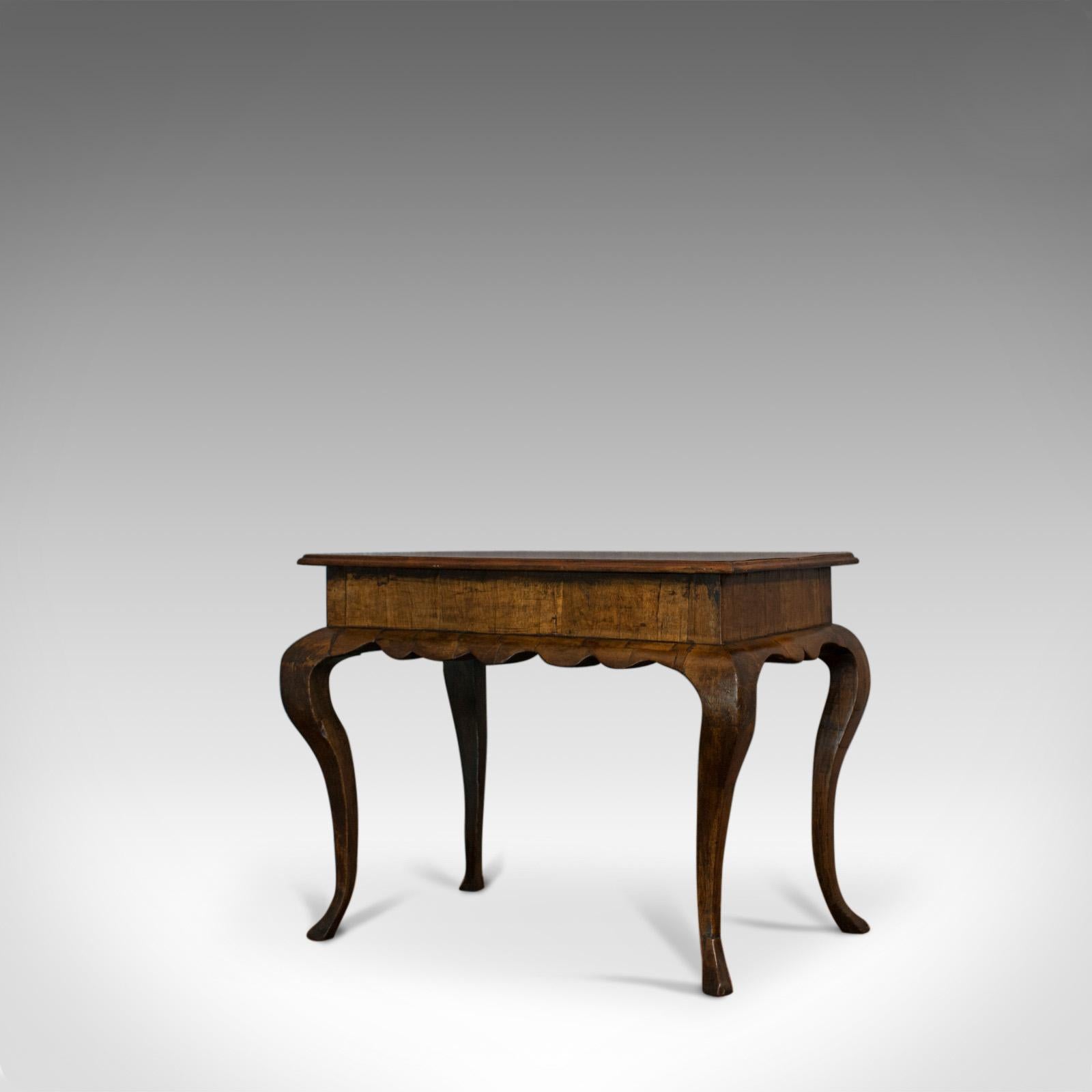 Belgian Antique Centre Table, Flemish, Mahogany, Oak, Occasional, Dutch, 18th Century For Sale