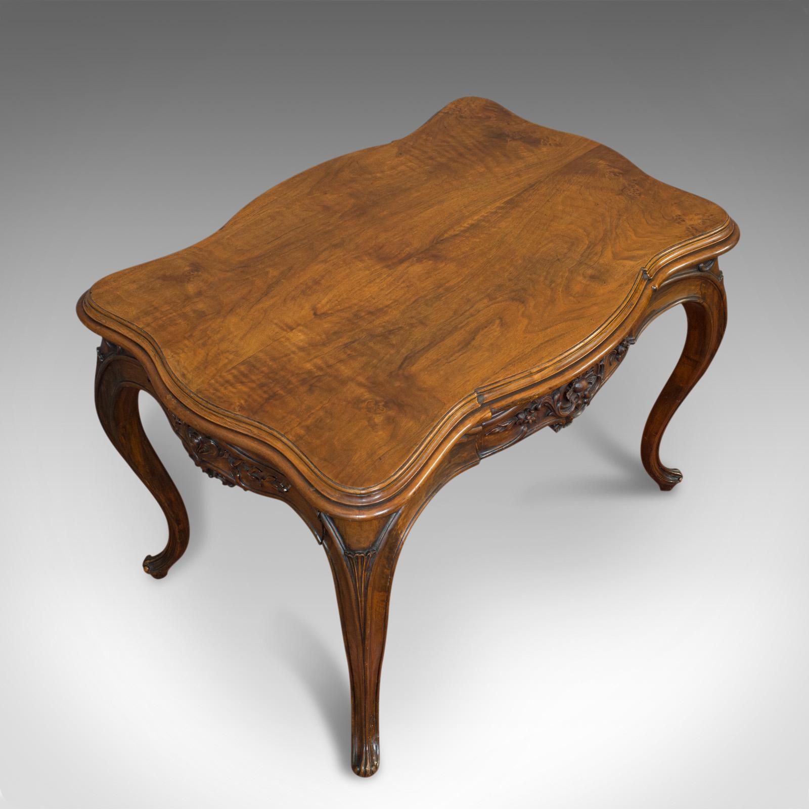 Antique Centre Table, French, Walnut, Serpentine, Occasional, Louis XV Taste 2