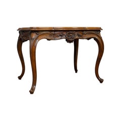 Antique Centre Table, French, Walnut, Serpentine, Occasional, Louis XV Taste