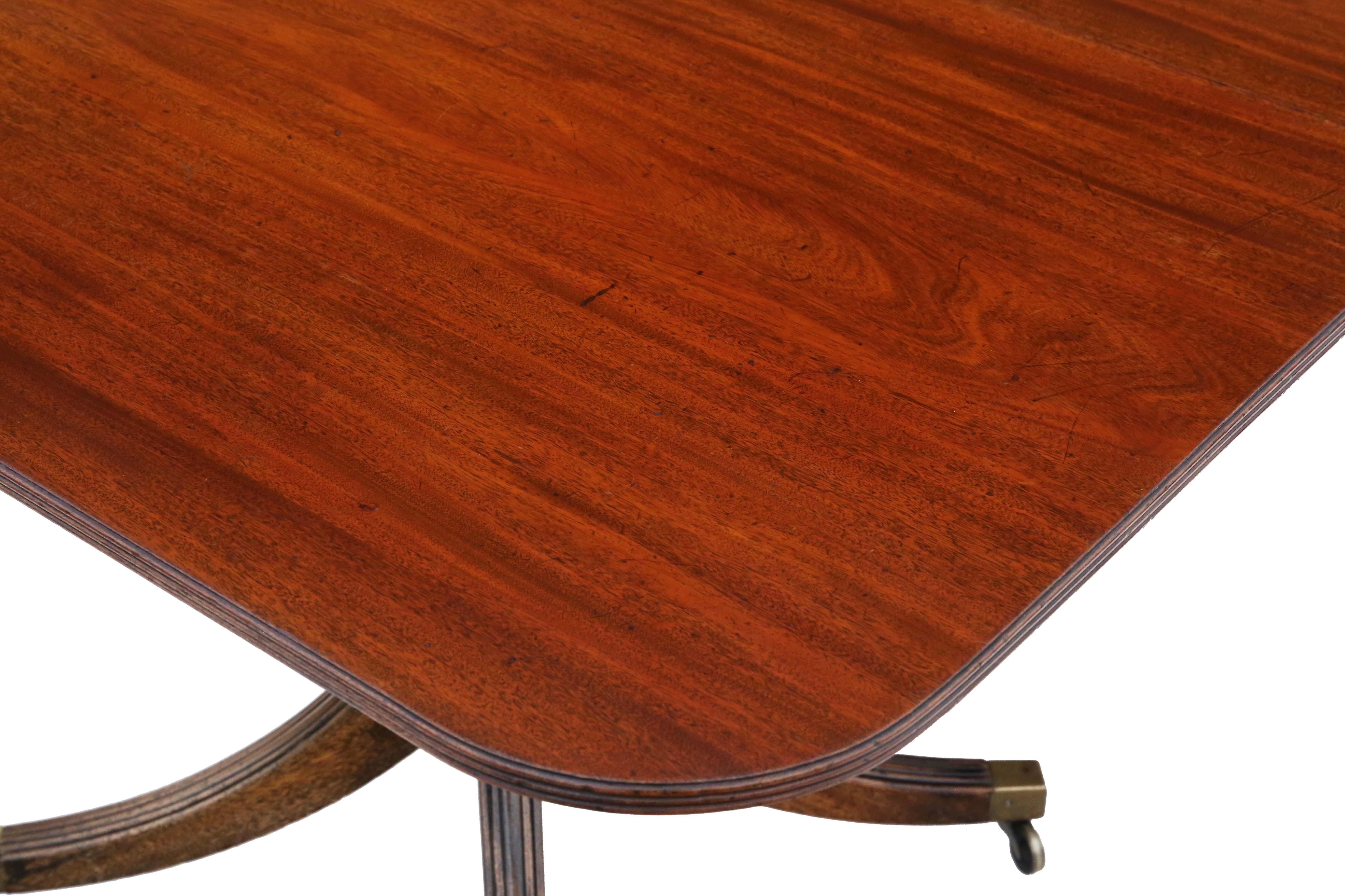 Bois Antiquities Century Mahogany Extending Dining Table Double Pedestal, Large 8'9