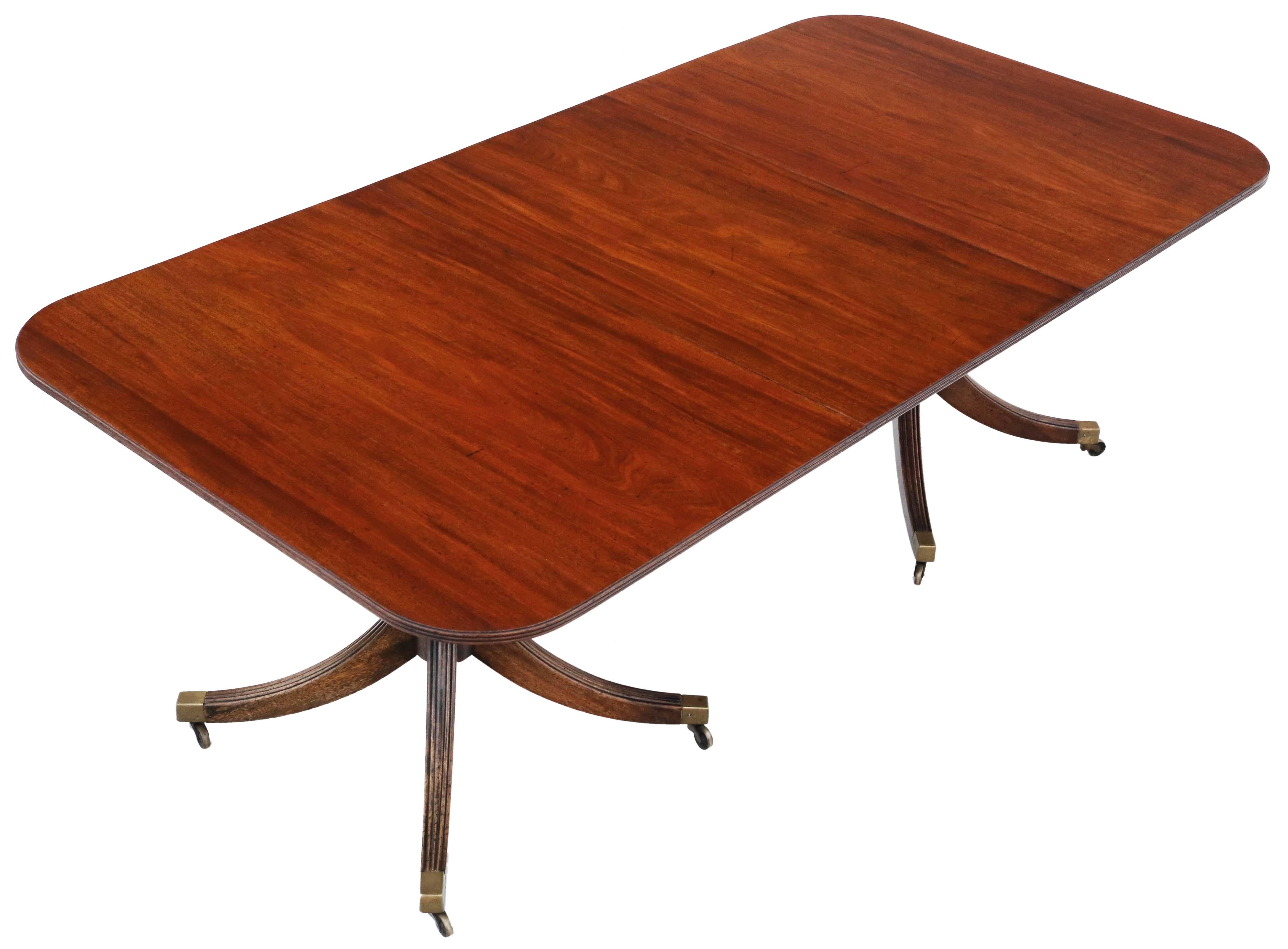 Antiquities Century Mahogany Extending Dining Table Double Pedestal, Large 8'9