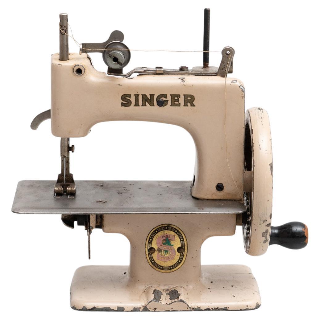 Antique Century Traditional Toy Singer Sewing Machine Reproduction, circa 1950 For Sale