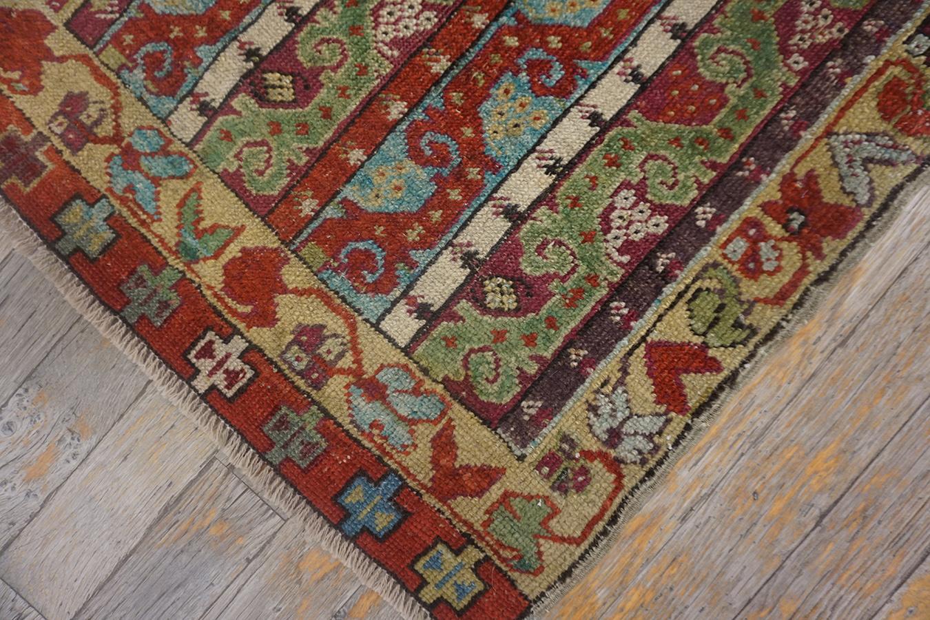 19th Century Turkish Sivas Yastik Carpet ( 1'8