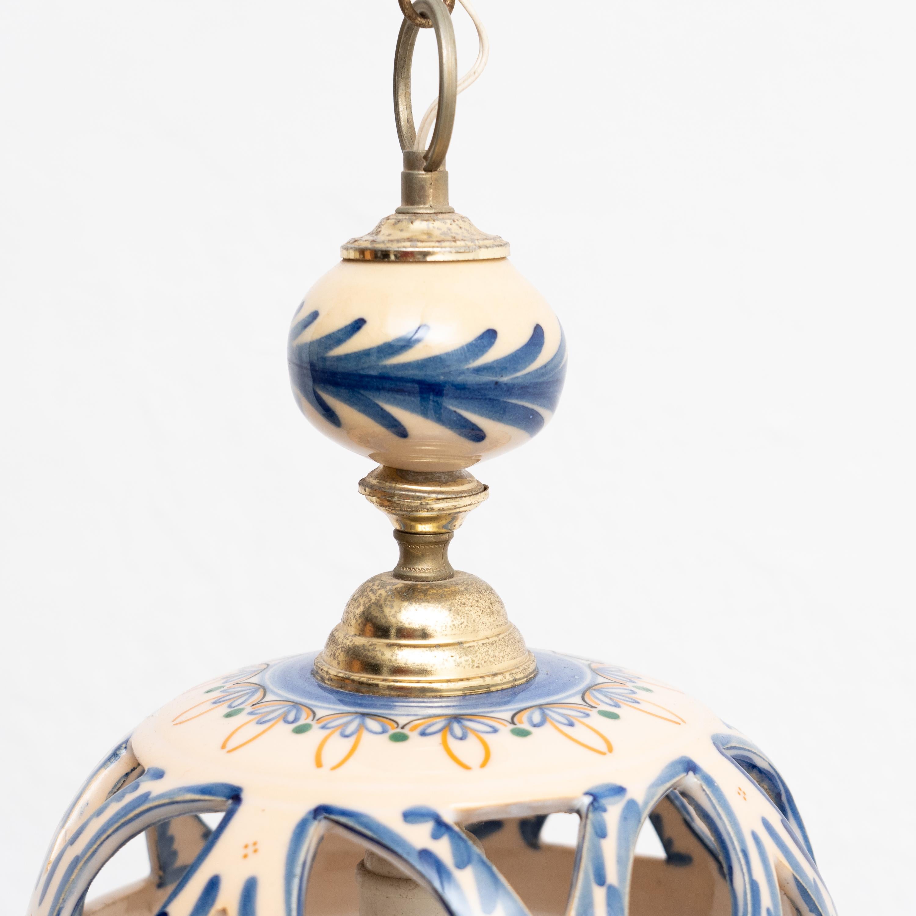 Antique Ceramic Ceiling Lamp, circa 1980 1
