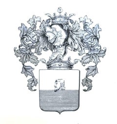 Antiker Keramikteller mit heraldischem Laveno Design Guido Andlovitz:: 1940er
