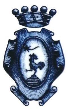 Antique Ceramic Dish with Heraldic Emblem Laveno Design Guido Andlovitz, 1940s