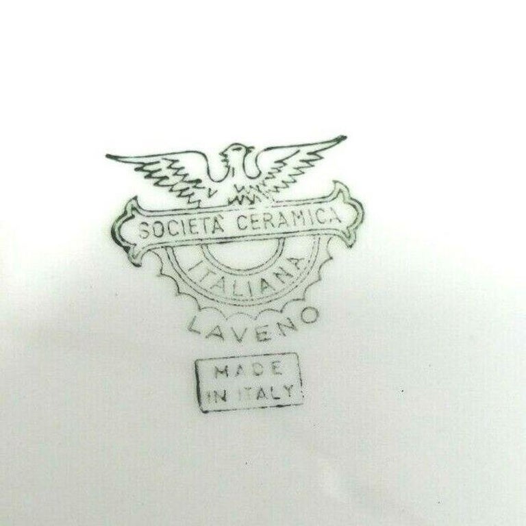 Antique Ceramic Dish with Heraldic Emblem Laveno Design Guido Andlovitz, 1940s In Good Condition In taranto, IT