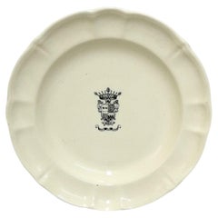 Antique Ceramic Dish with Heraldic Emblem Laveno Design Guido Andlovitz, 1940s