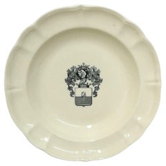 Antique Ceramic Dish with Heraldic Emblem Laveno Design Guido Andlovitz, 1940s