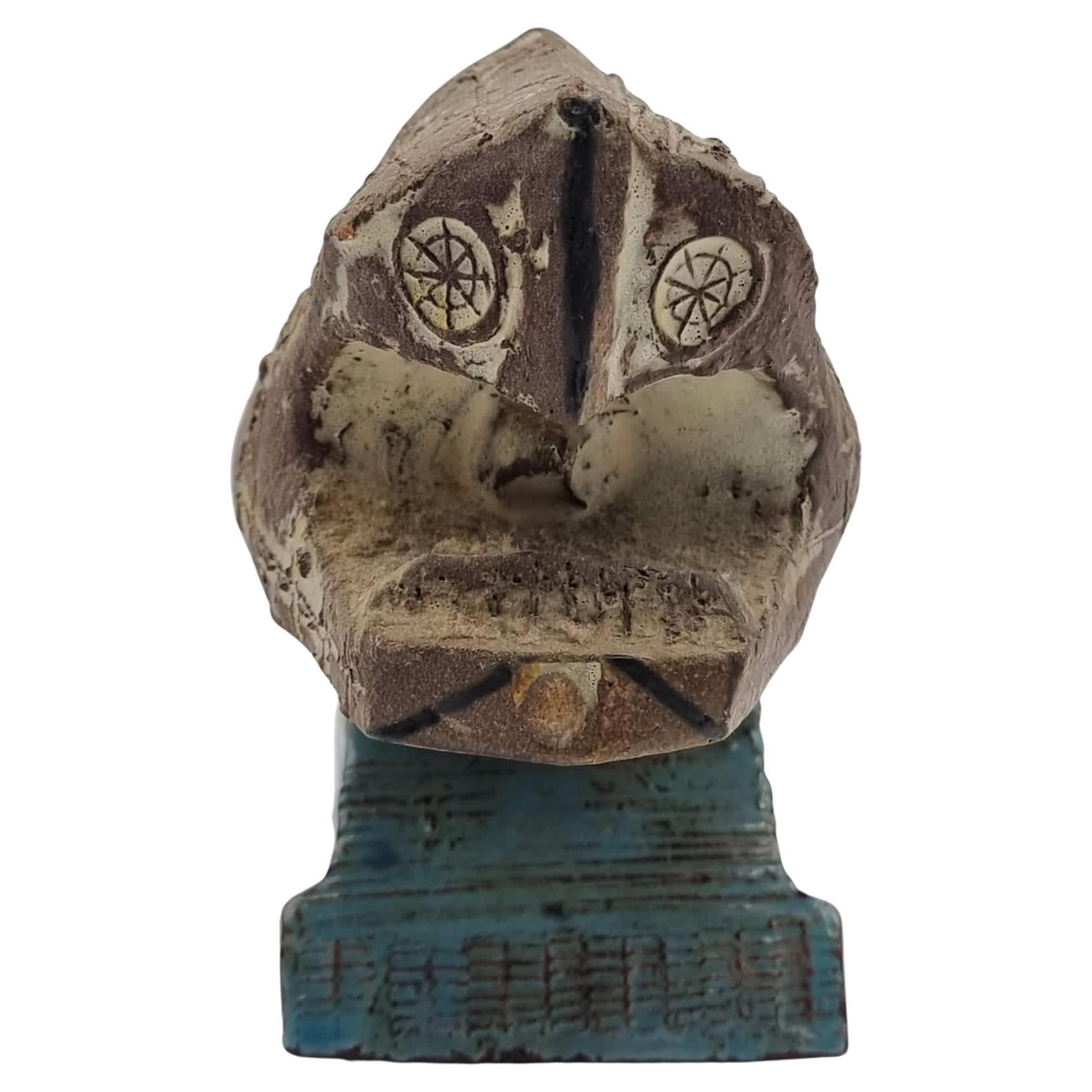 Antike Fischskulptur/Figur aus Keramik, signiert vom Künstler Gilbert Portanier, Frankreich im Angebot 1
