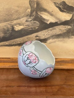 Antique Ceramic Floral Vase