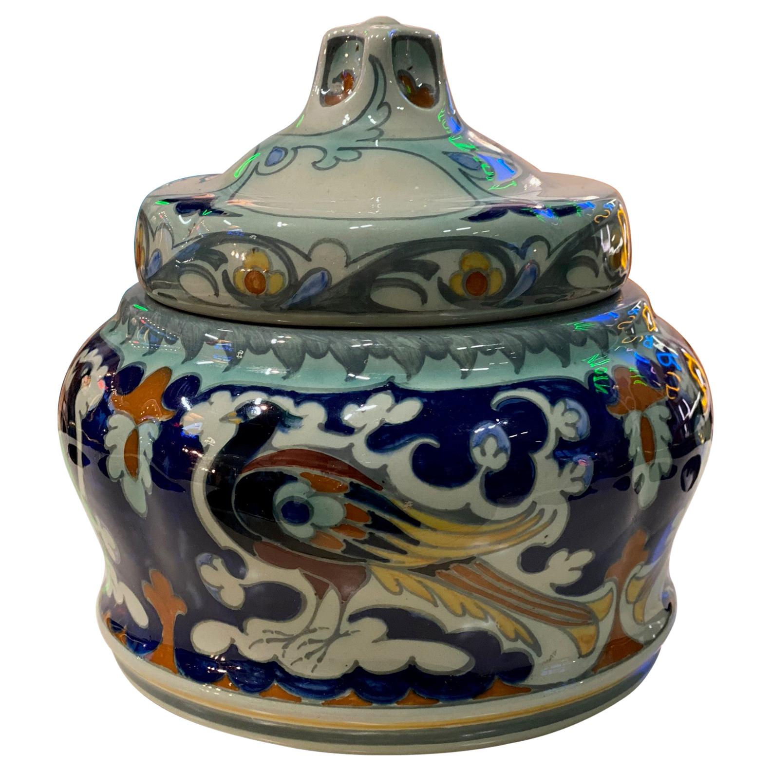 Antique Ceramic Lidded Box by Samuel Schellink for Rozenburg