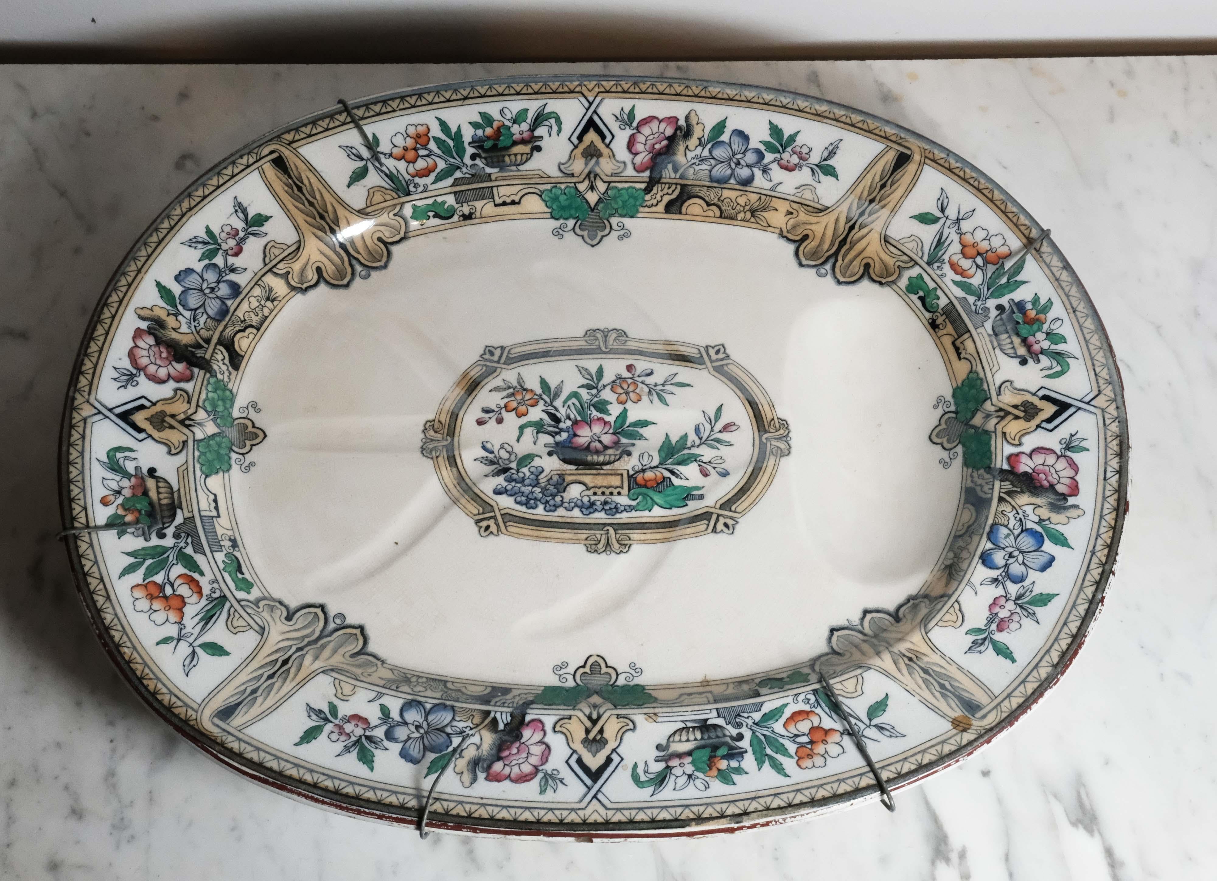 English Antique Ceramic Meat Plate For Sale