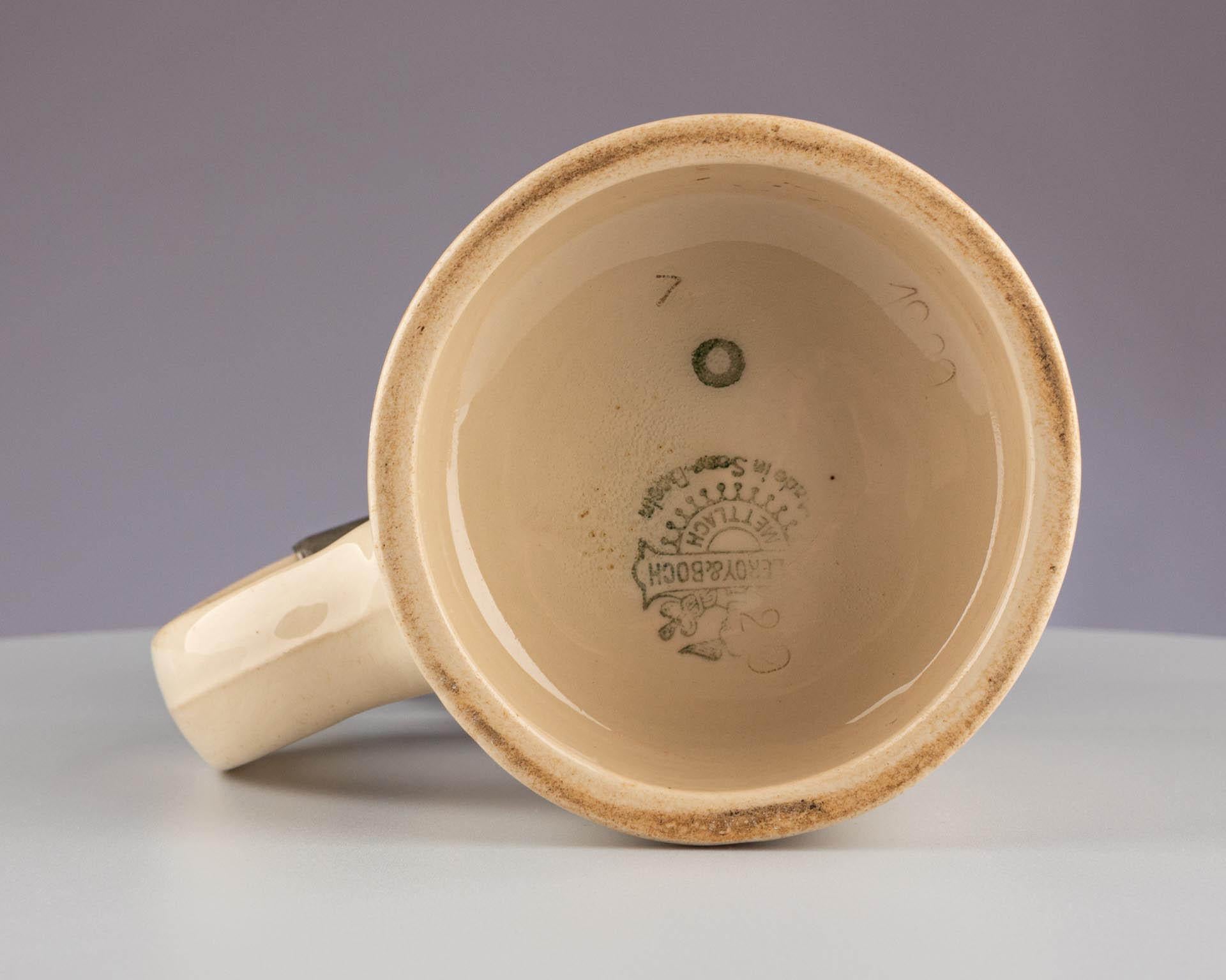 Antike Keramik Porzellan Deutsche Deckel Bierkrug Villeroy & Boch (20. Jahrhundert) im Angebot