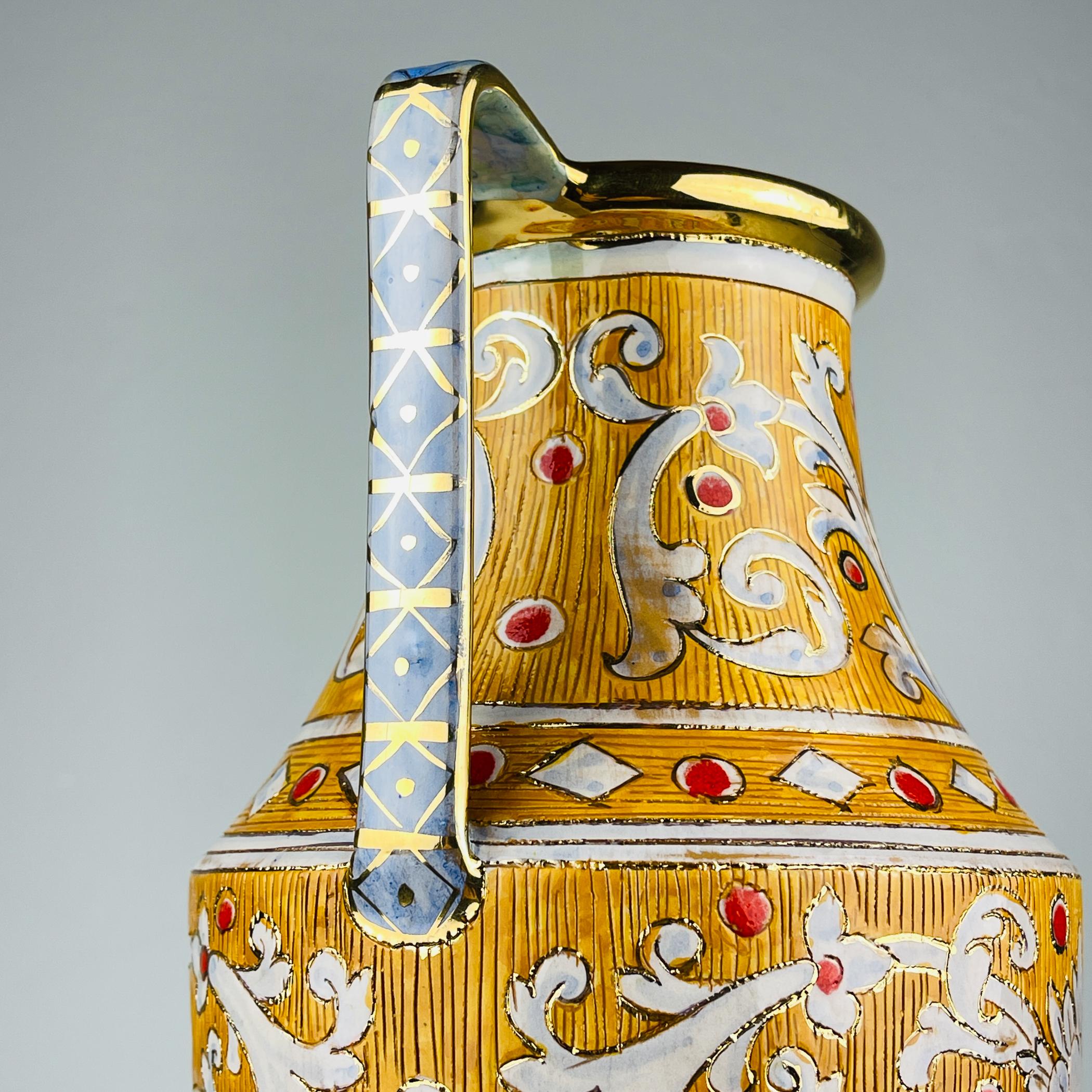Antike Keramikvase von Serafino Volpi für Deruta, Italien, 1940-50er Jahre im Angebot 10