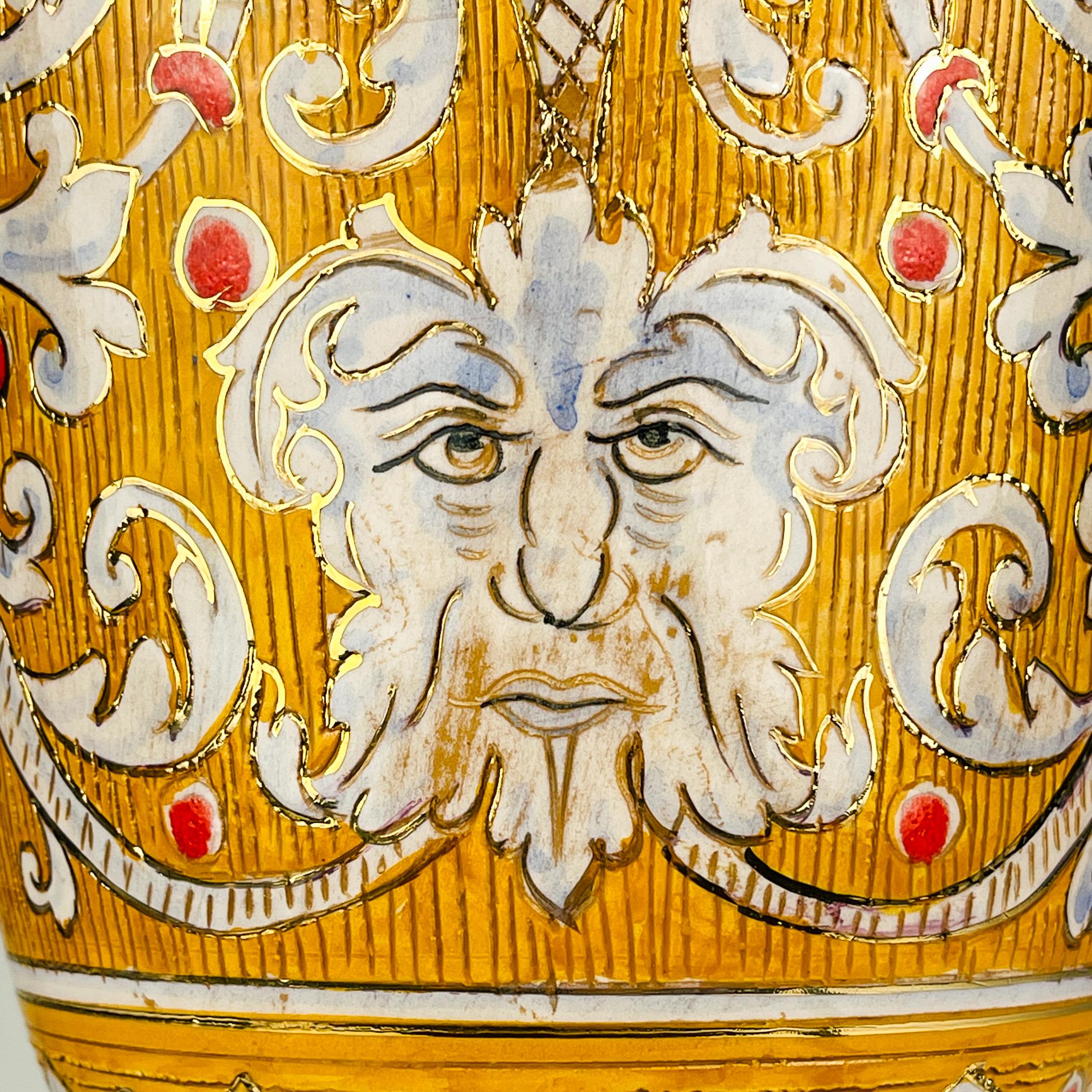 Antike Keramikvase von Serafino Volpi für Deruta, Italien, 1940-50er Jahre im Angebot 12