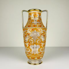 Antike Keramikvase von Serafino Volpi für Deruta, Italien, 1940-50er Jahre