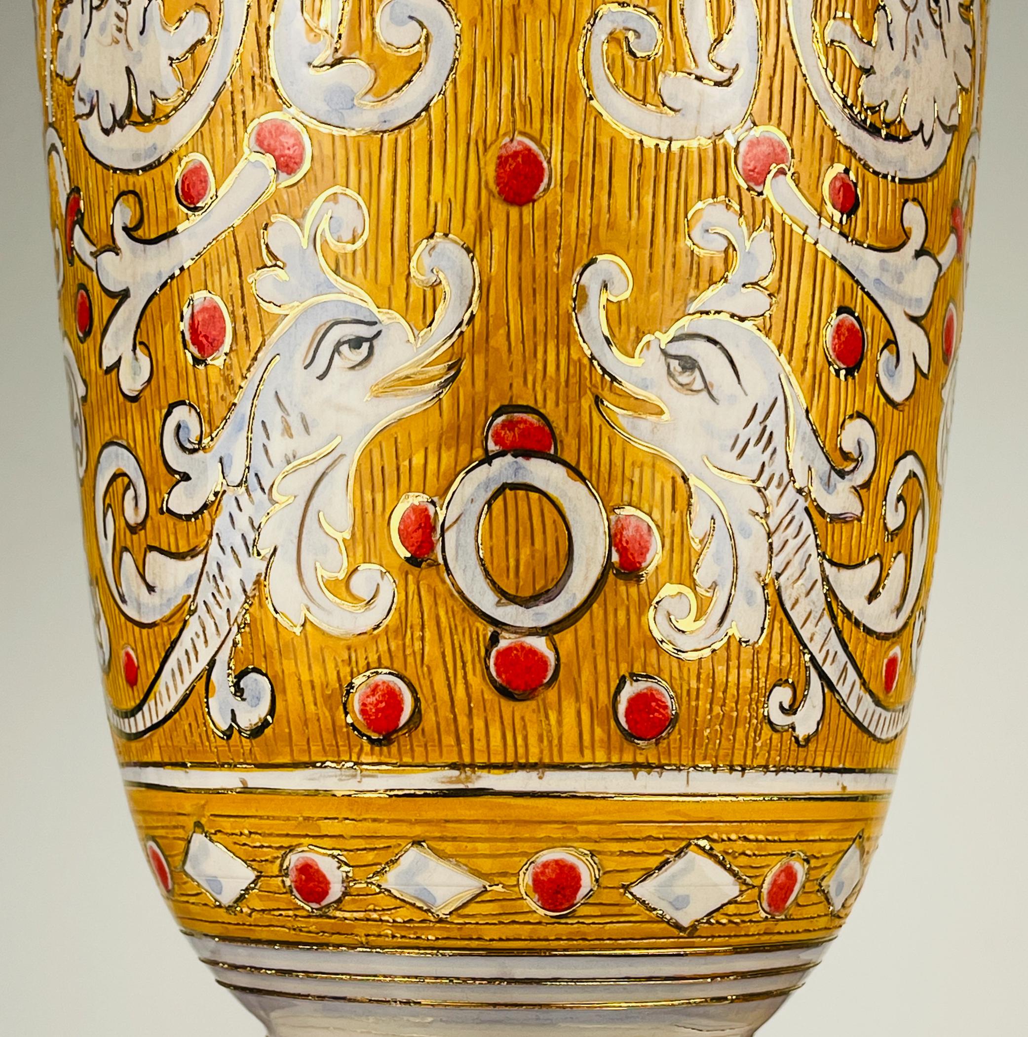 Antike Keramikvase von Serafino Volpi für Deruta, Italien, 1940-50er Jahre im Zustand „Gut“ im Angebot in Miklavž Pri Taboru, SI