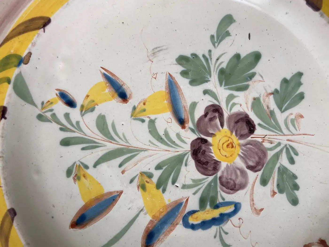 Antique Ceramic Wall Platter from Kellinghusen, Germany, Early 19th Century 2