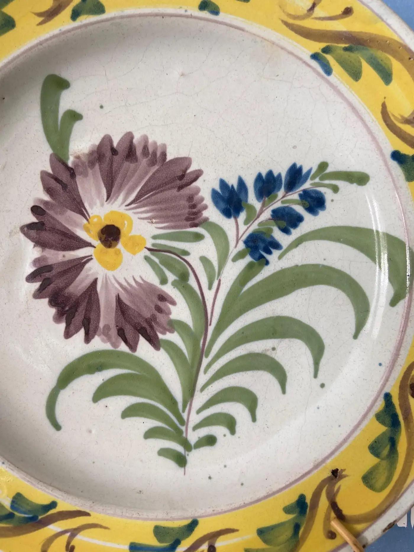 Antique Ceramic Wall Platter from Kellinghusen, Germany, Early 19th Century 4