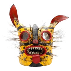 Antique Ceremonial Jaguar (Tigre) Mask, Zitlala, Guerrero, Mexico 2