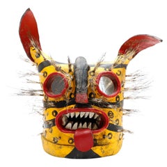 Antique Ceremonial Jaguar (Tigre) Mask, Zitlala, Guerrero, Mexico