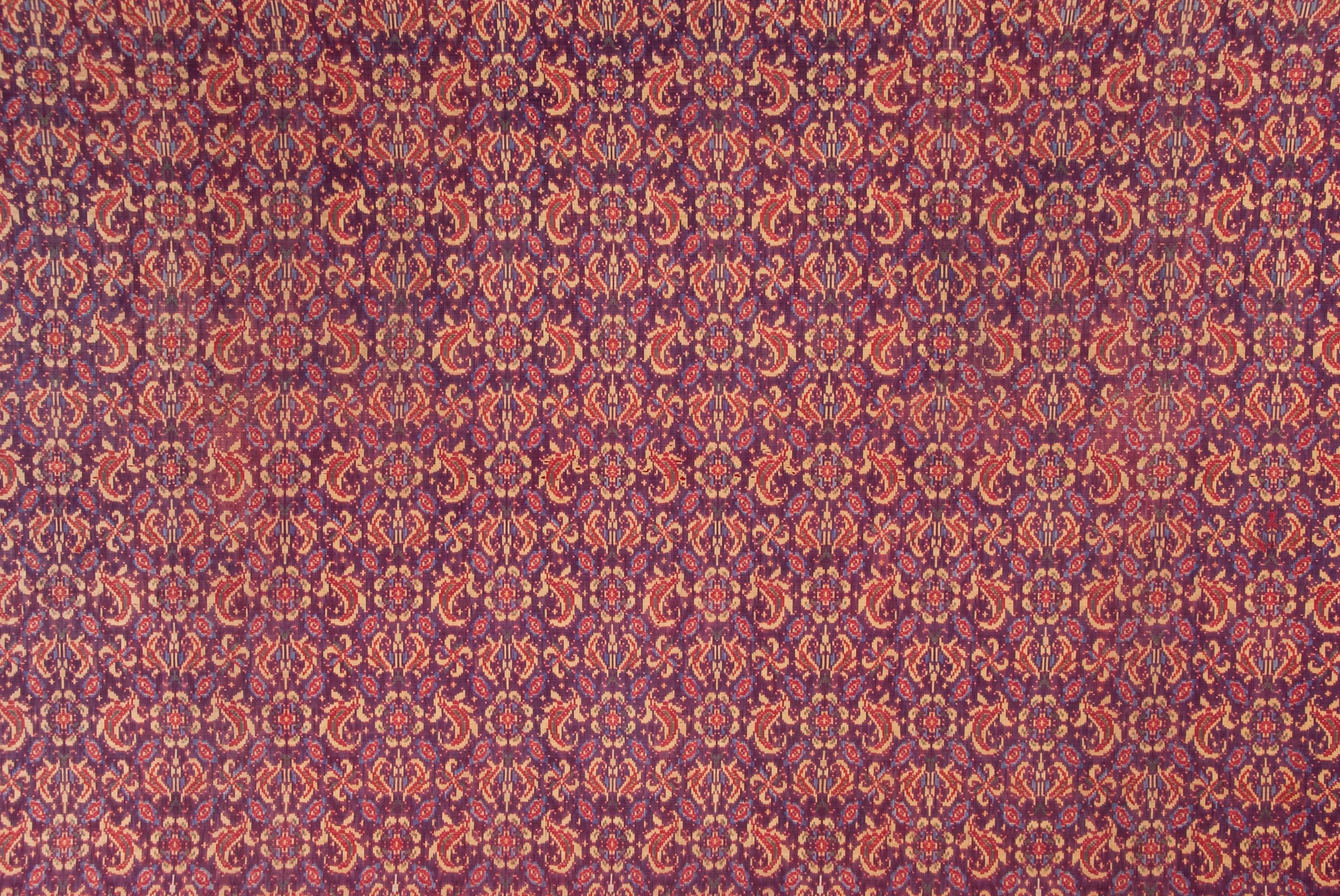 Tribal Antique Ceremonial Limar Ikat Textile, Palembang, South Sumatra For Sale