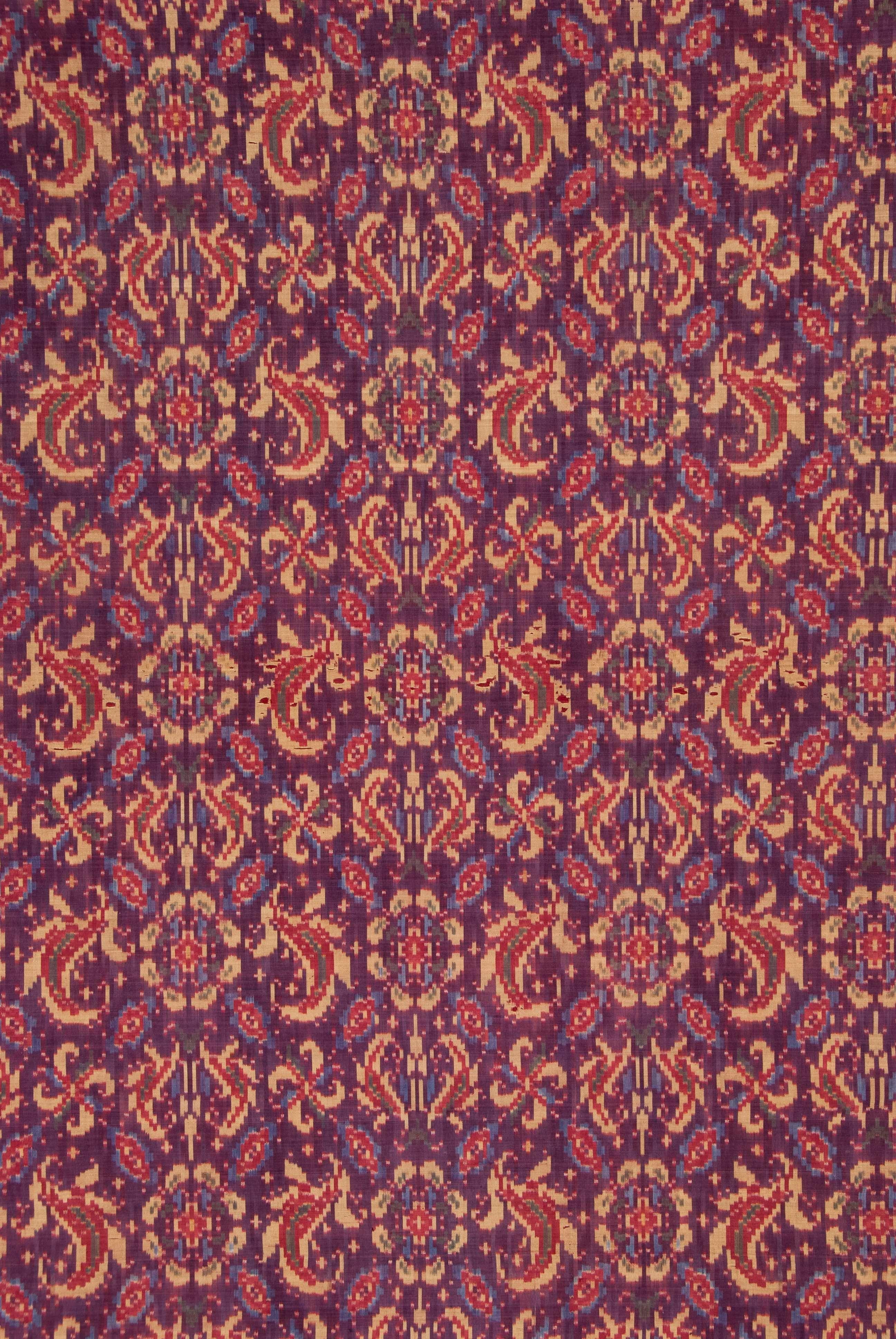 Indonesian Antique Ceremonial Limar Ikat Textile, Palembang, South Sumatra For Sale