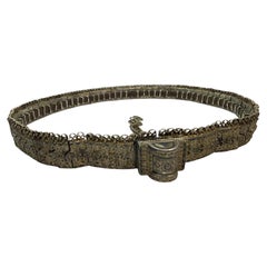 Antique Ceremonial Silver Belt (565 Gram) from the Caucasus Circa 1900