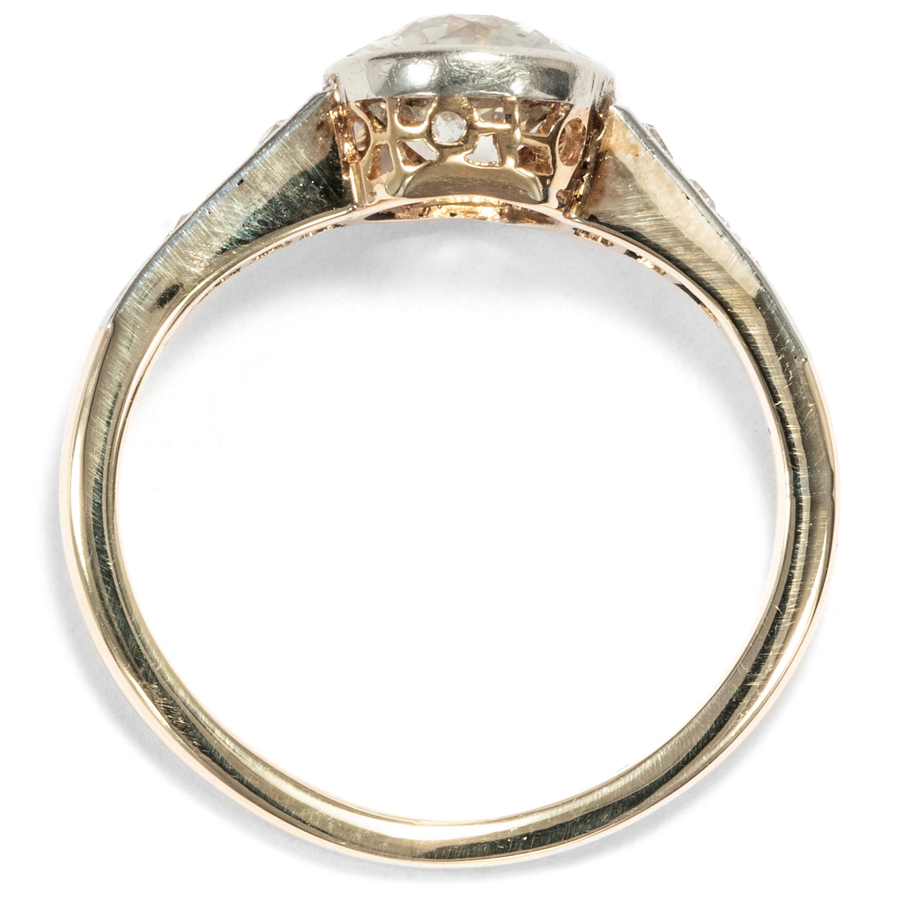 Antique Certified 1.50 Carat Old European Cut Diamond Solitaire Engagement Ring 1