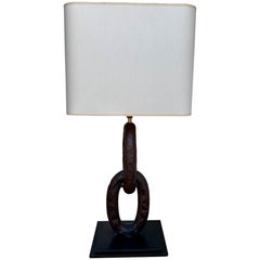 Antique Chain Link Base Table Lamp