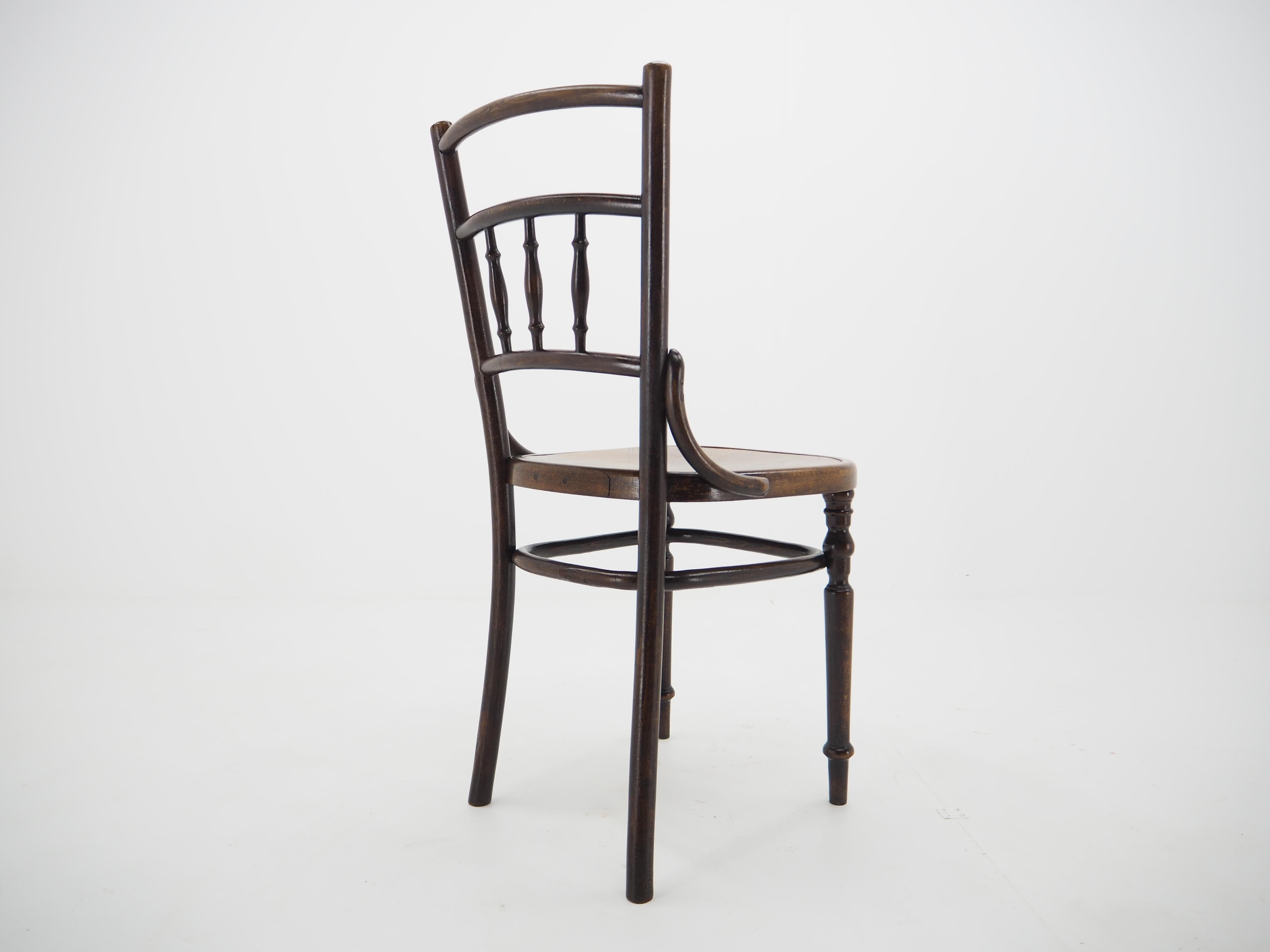 Antique Bentwood Dining Chair Manufacturaed by D.G. Fischel, Austria , 1900s In Good Condition In Praha, CZ