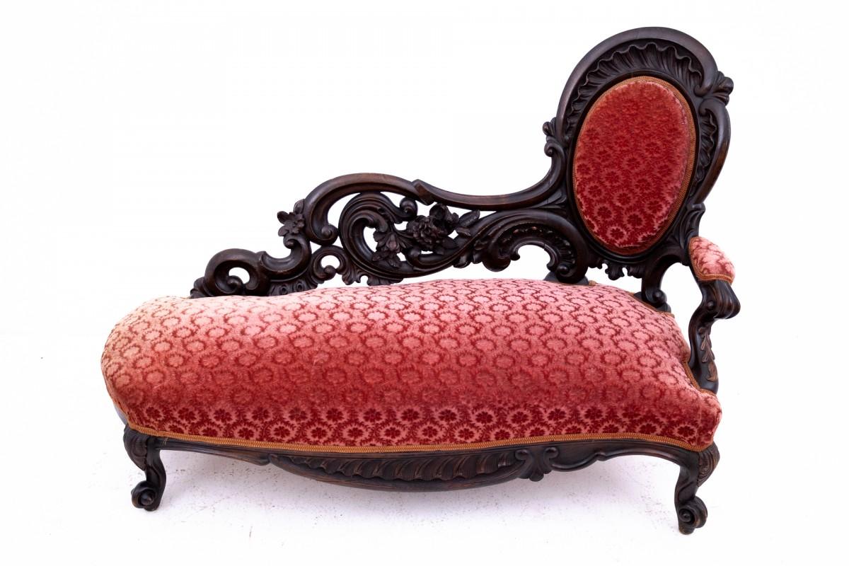 Antique chaise longue from around 1880, Northern Europe. 3