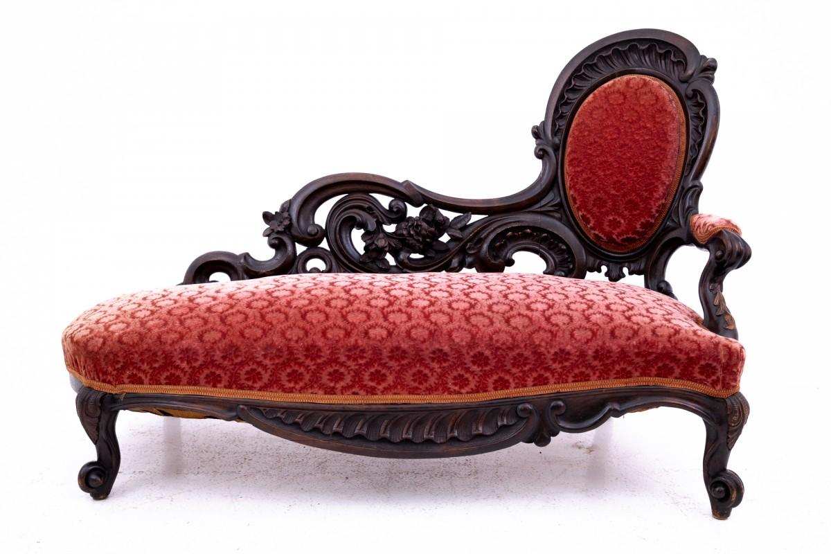 Antique chaise longue from around 1880, Northern Europe. 4