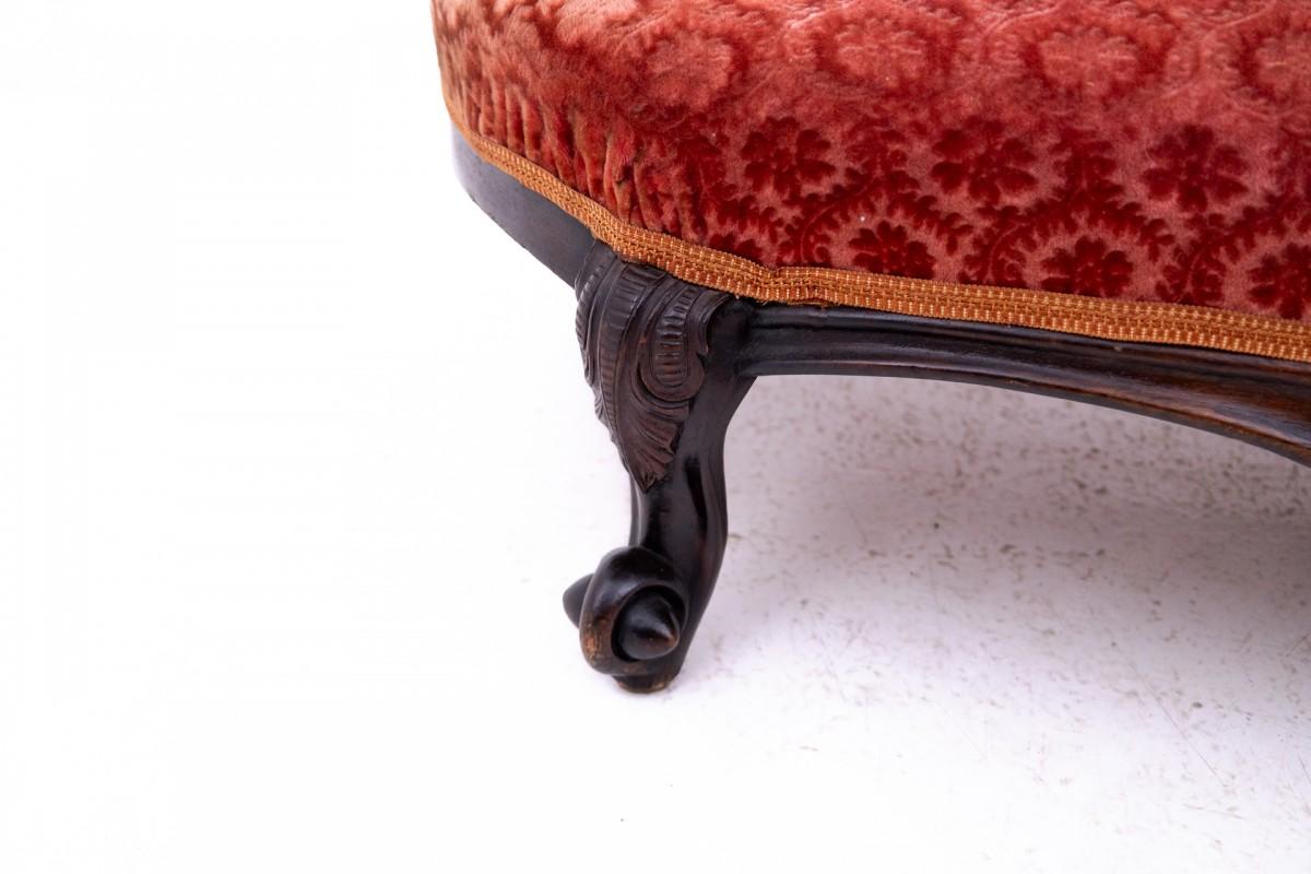 Antique chaise longue from around 1880, Northern Europe. In Good Condition In Chorzów, PL