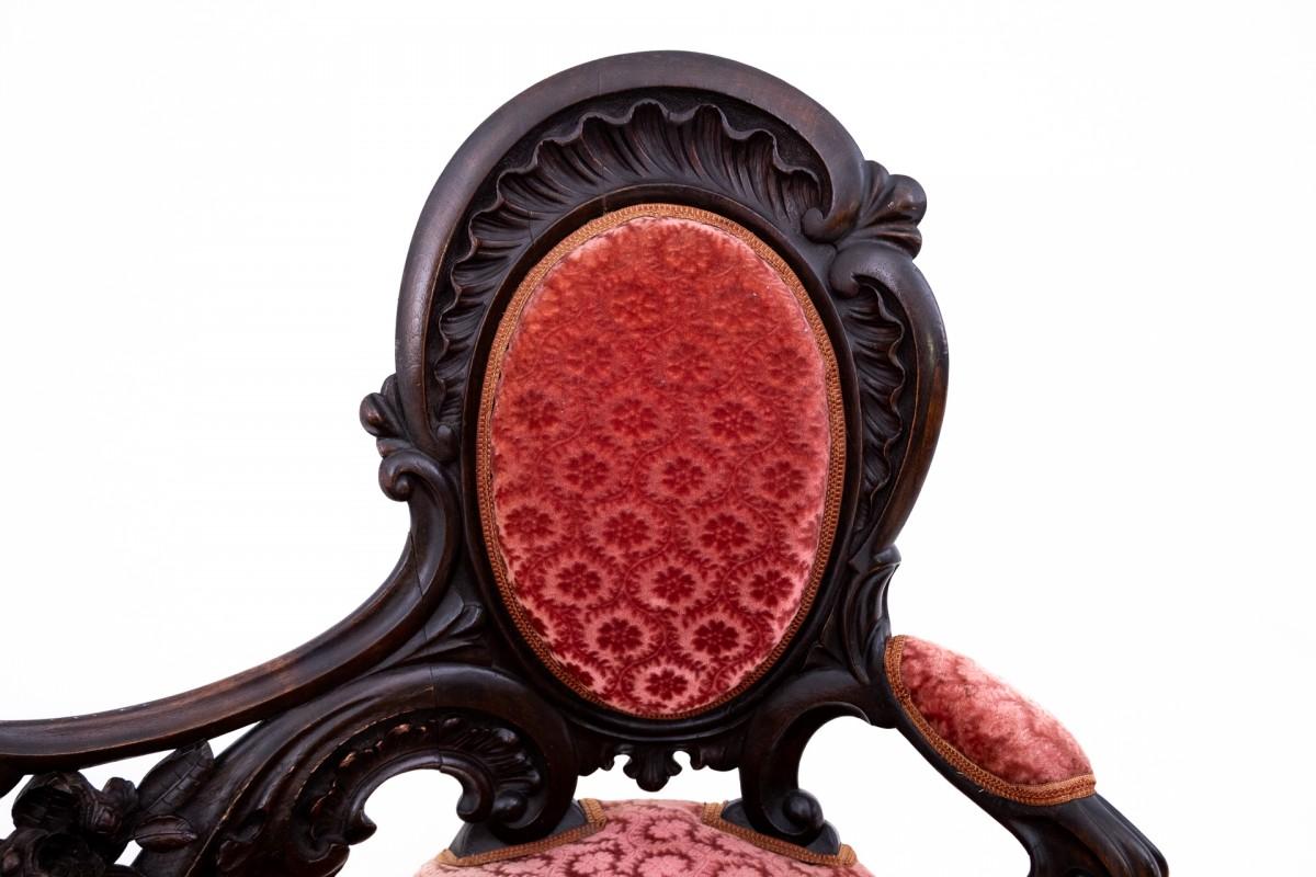 Antique chaise longue from around 1880, Northern Europe. 1