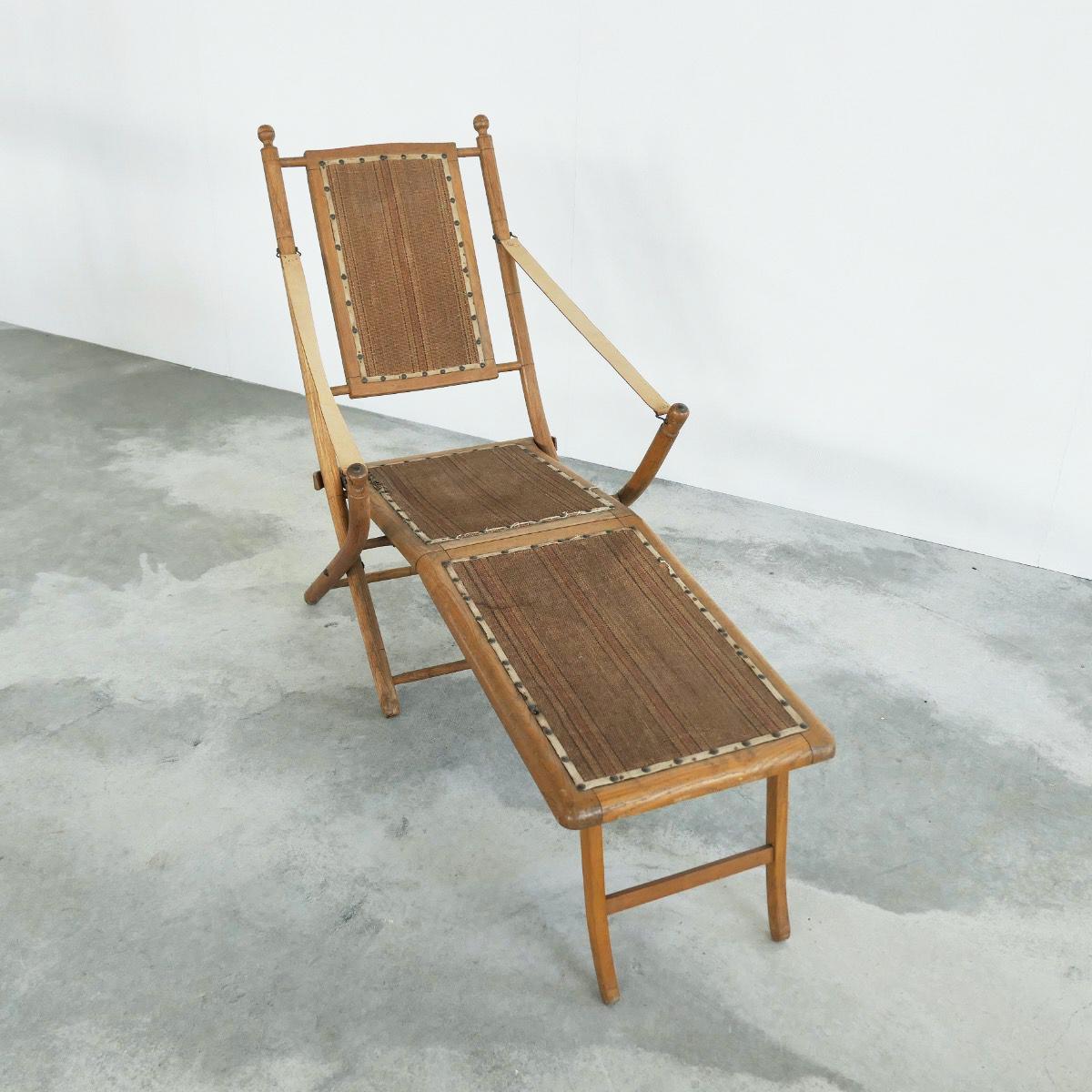 Chaise longue ou fauteuil de canapé ancien en chêne Bon état - En vente à Tilburg, NL