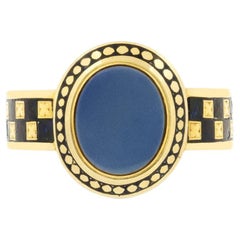 Antique Chalcedony Mourning Ring, hallmarked 1914
