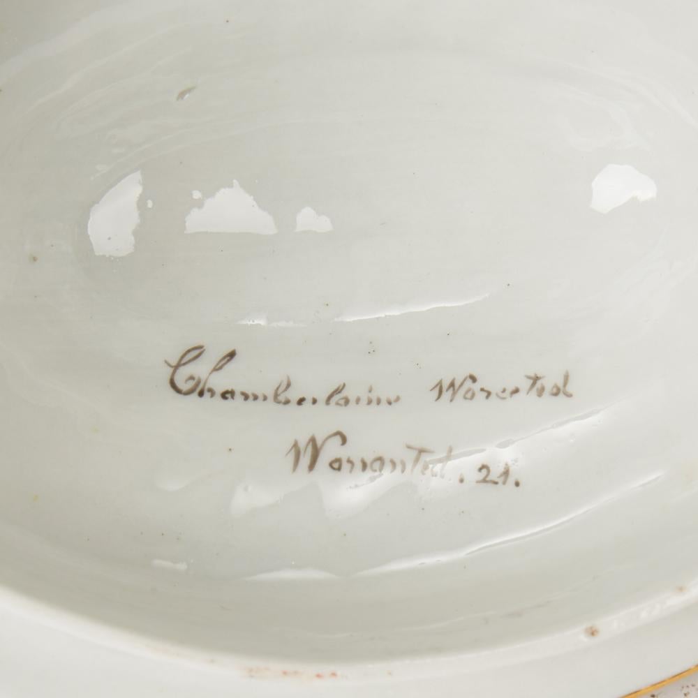 Antique Chamberlain Worcester White Floral Porcelain Tea Service, 18th Century 7