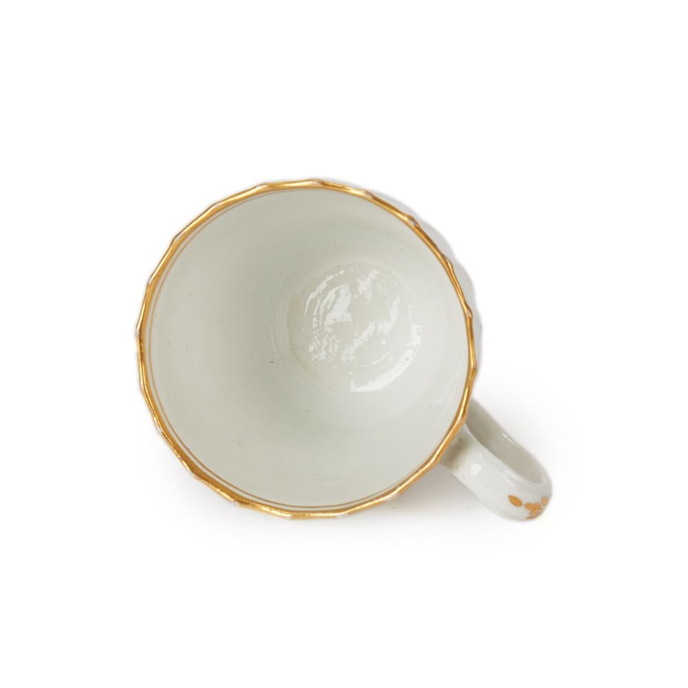 Ceramic Antique Chamberlain Worcester White Floral Porcelain Tea Service, 18th Century