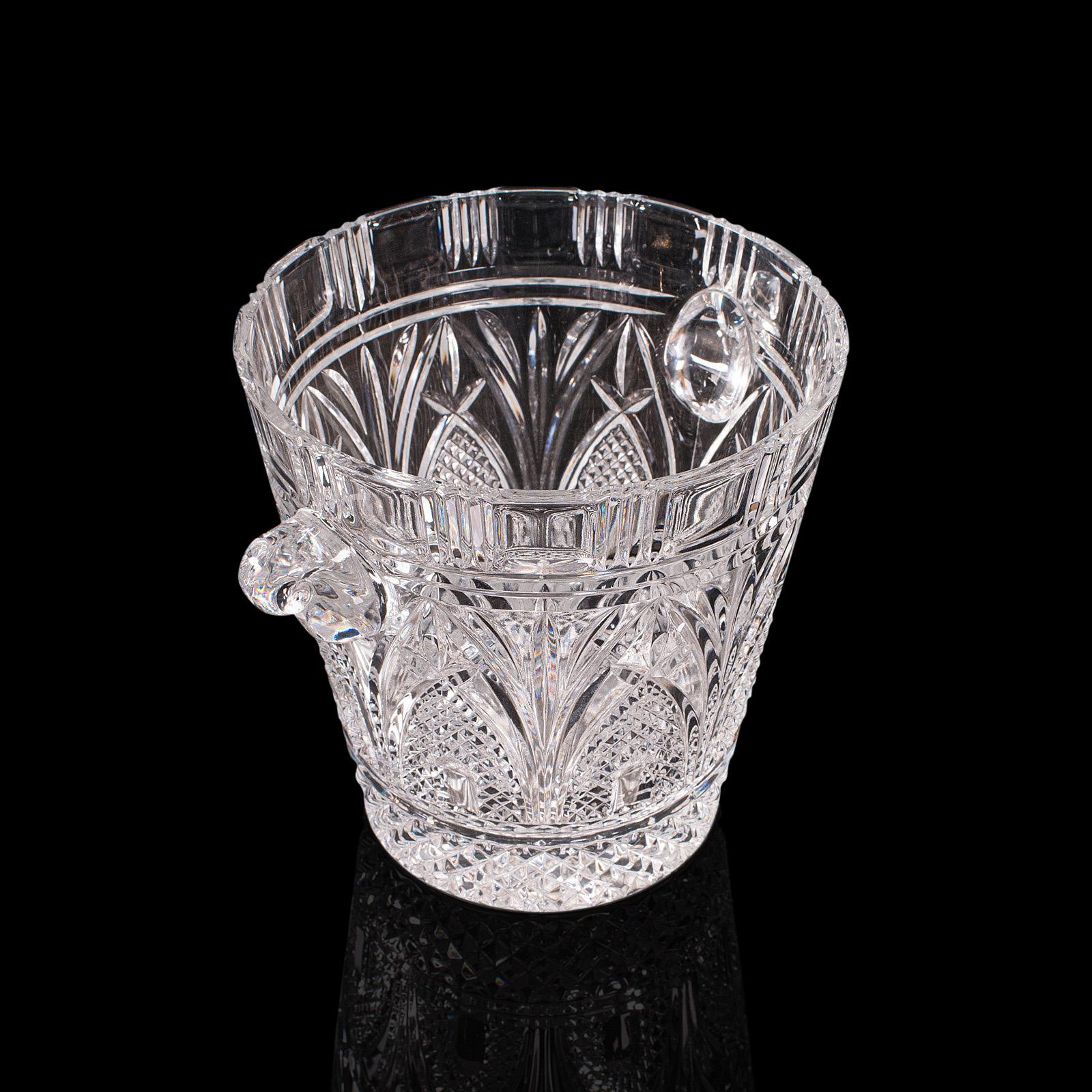 Cut Glass Antique Champagne Cooler, English, Wine, Large, Drinks, Ice Bucket, Edwardian