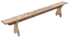 Antique Champagne Grape Picking Tasting or Garden Dining Bench from Early 20th C
