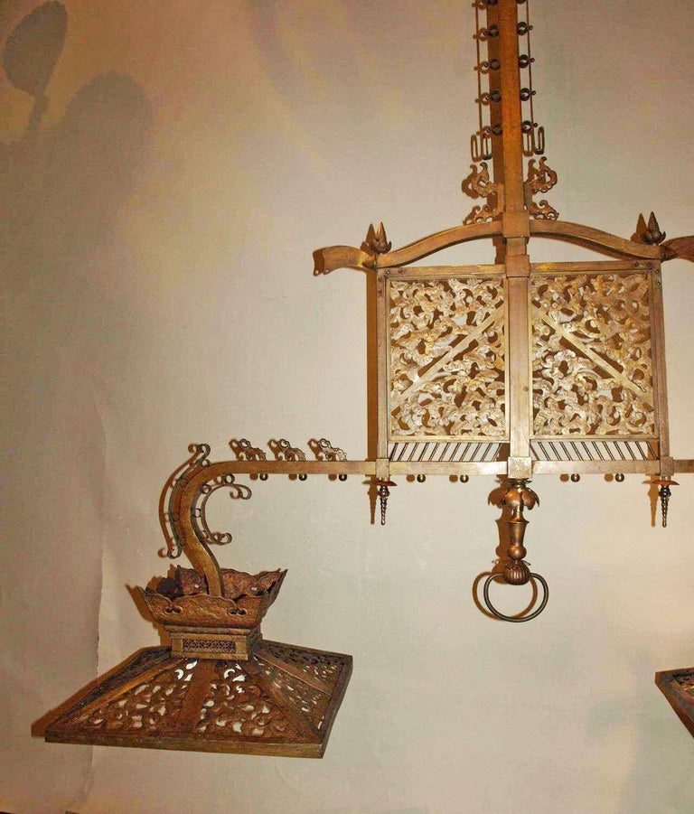 Antique Chandelier. American Antique Billiard Light For Sale at 1stDibs