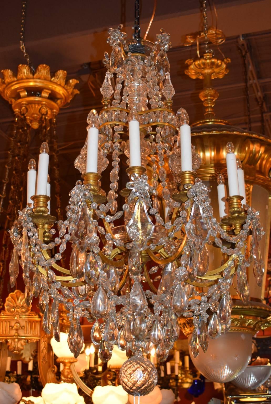 Antique Chandelier. Baccarat Chandelier In Excellent Condition For Sale In Atlanta, GA